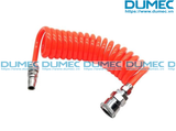  Dây hơi PU khí nén xoắn dài 3m 6m 9m 12m 15m chịu áp lực cao dẻo mềm 