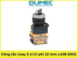  Công tắc xoay 2, 3 vị trí phi 22 mm LA38-20X3 / Công tắc xoay 3 tiếp điểm 