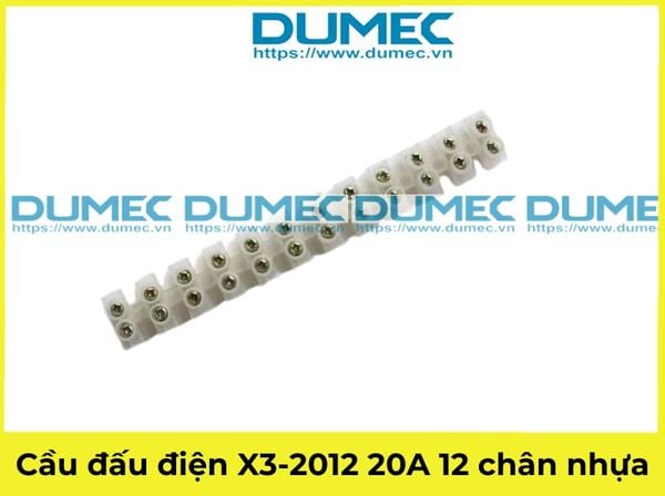  Cầu đấu điện X3-2012 20A 12 chân nhựa 