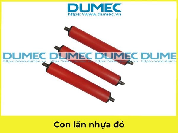  Con lăn nhựa đỏ - Con lăn inox 