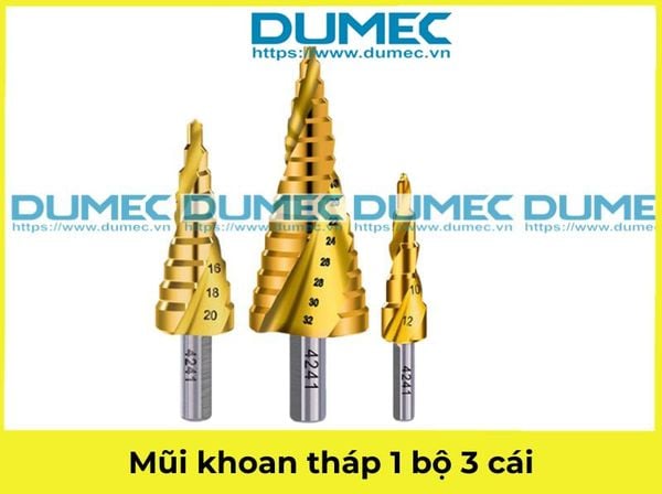  Mũi khoan tháp 1 bộ 3 cái 