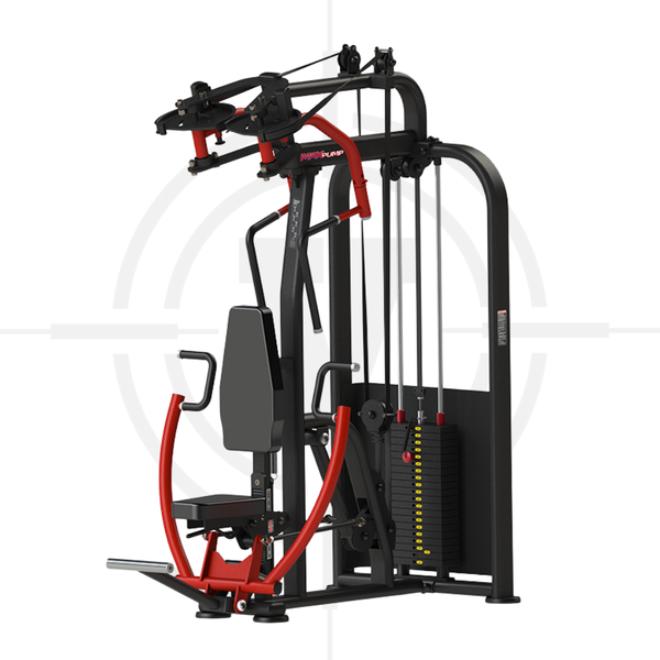 MÁY TẬP NGỰC DƯỚI, VAI BAY︱DECLINE CHEST PRESS & PEC DEC SUPERSET︱MAX 007