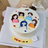  Bánh vẽ 5 người - Bánh kem sinh nhật Đà Nẵng 