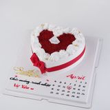  Bánh tim vẽ lịch - Bánh kem sinh nhật Đà Nẵng 