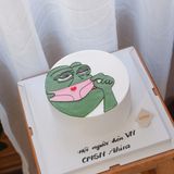  Bánh vẽ con ếch 
