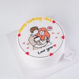  Bánh vẽ couple - Bánh kem sinh nhật Đà Nẵng 