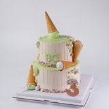  Bánh kem chảy gắn ốc quế 2 tầng - Bánh kem sinh nhật Đà Nẵng 