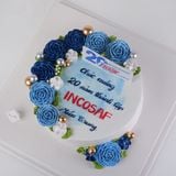  Bánh công ty hoa kem in logo - Bánh kem sinh nhật Đà Nẵng 