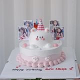  Bánh con gấu, gắn ảnh bé gái 