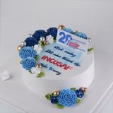  Bánh công ty hoa kem in logo - Bánh kem sinh nhật Đà Nẵng 