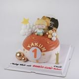  Bánh kem quả cầu gắn tượng bé trai - Bánh kem sinh nhật Đà Nẵng 