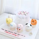  set bánh kem hoa tulip + cupcake thú 