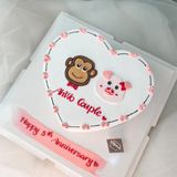  Bánh tim vẽ con giáp - Bánh kem sinh nhật Đà Nẵng 