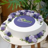  Bánh hoa kem vẽ logo 