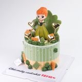  Bánh búp bê Anna màu xanh lá - Bánh kem sinh nhật Đà Nẵng 