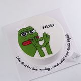  Bánh vẽ con ếch - Bánh kem sinh nhật Đà Nẵng 