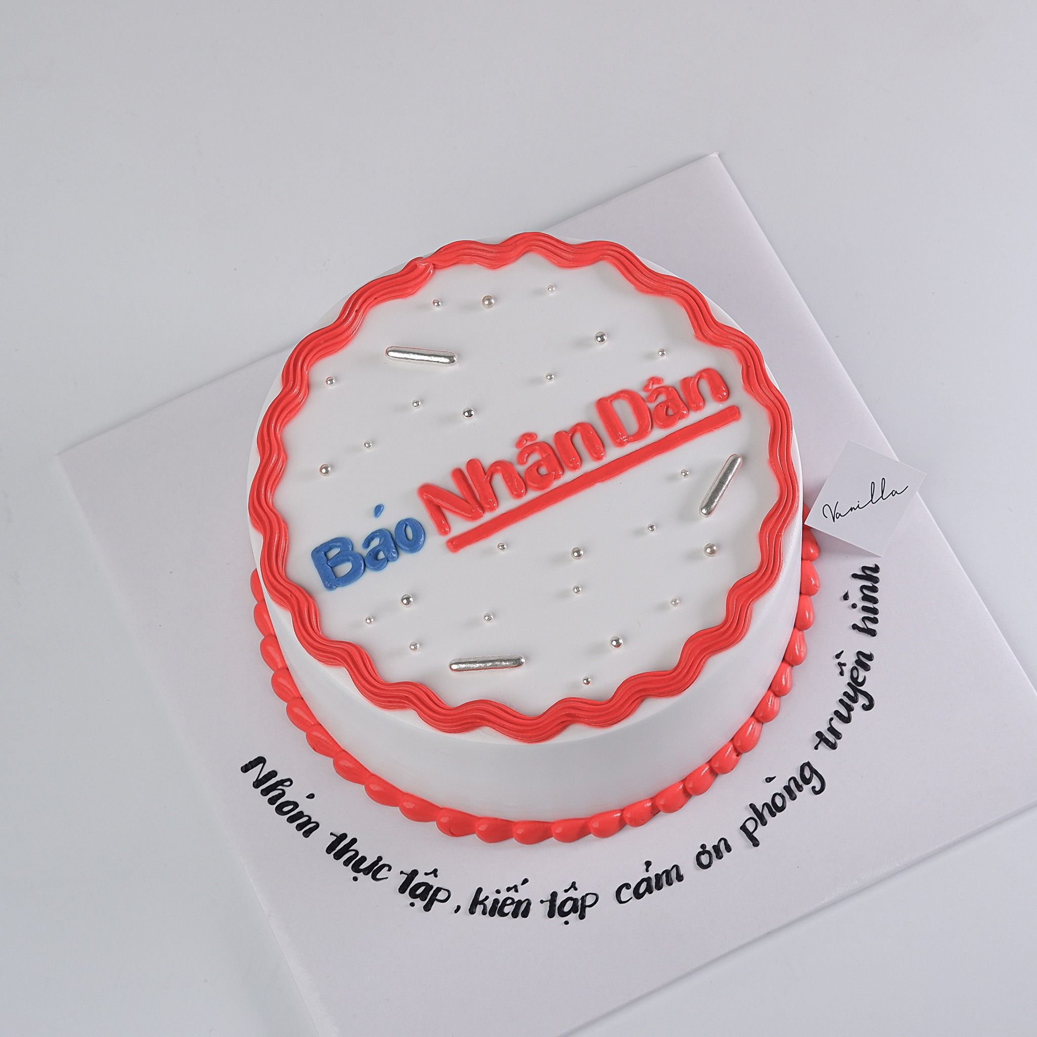  Bánh vẽ logo Báo Nhân Dân - Bánh kem sinh nhật Đà Nẵng 