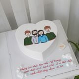  Bánh tim vẽ 4 người 