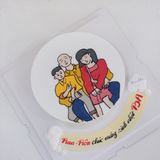  Bánh vẽ 3 người 