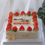  Bánh mousse dừa gắn dâu 