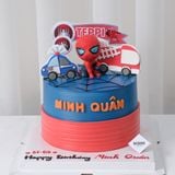  Bánh siêu nhân nhện, nặn tạo hình xe ô tô 
