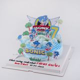  Bánh gắn topper sonic - Bánh kem sinh nhật Đà Nẵng 