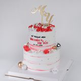  Bánh cưới 2 tầng hoa kem - Bánh cưới Đà Nẵng 