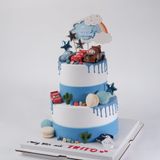  Bánh gắn ô tô 2 tầng - Bánh kem sinh nhật Đà Nẵng 
