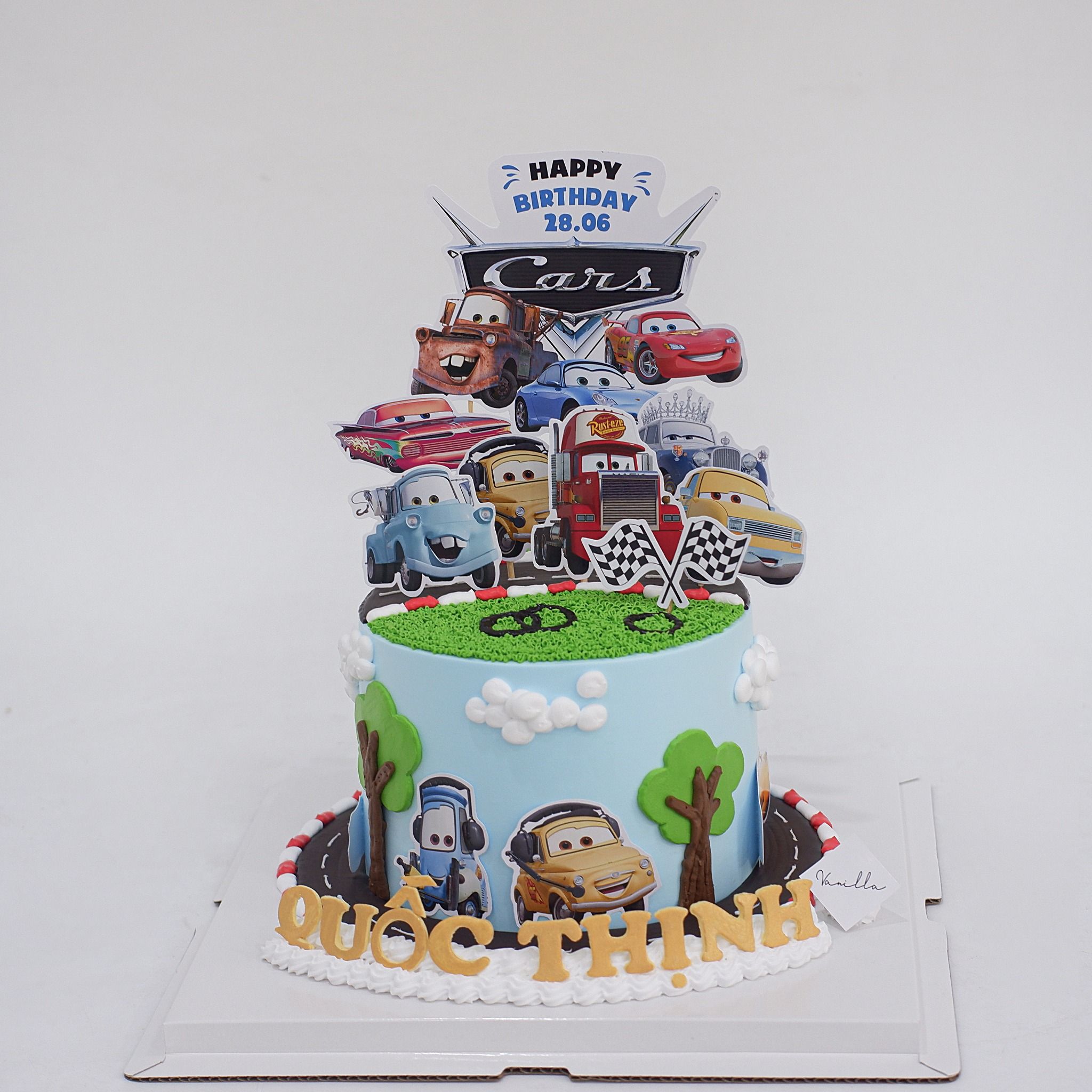  Bánh trang trí topper mc queen car - bánh kem sinh nhật Đà Nẵng 