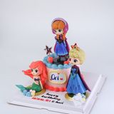  Bánh gắn 3 tượng búp bê- Bánh kem sinh nhật Đà Nẵng 