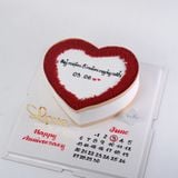  Bánh tim vẽ lịch - Bánh kem sinh nhật Đà Nẵng 