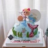  Bánh gắn búp bê nàng tiên cá 