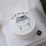  Bánh vẽ hình con mèo 