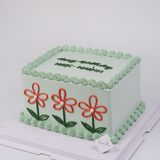  Bánh vẽ hoa đơn giản - Bánh kem sinh nhật Đà Nẵng 