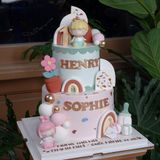  Bánh nặn tạo hình chủ đề bé gái & bé trai - Bánh kem sinh nhật Đà Nẵng 