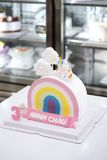  bánh kem ngựa pony - cầu vồng 