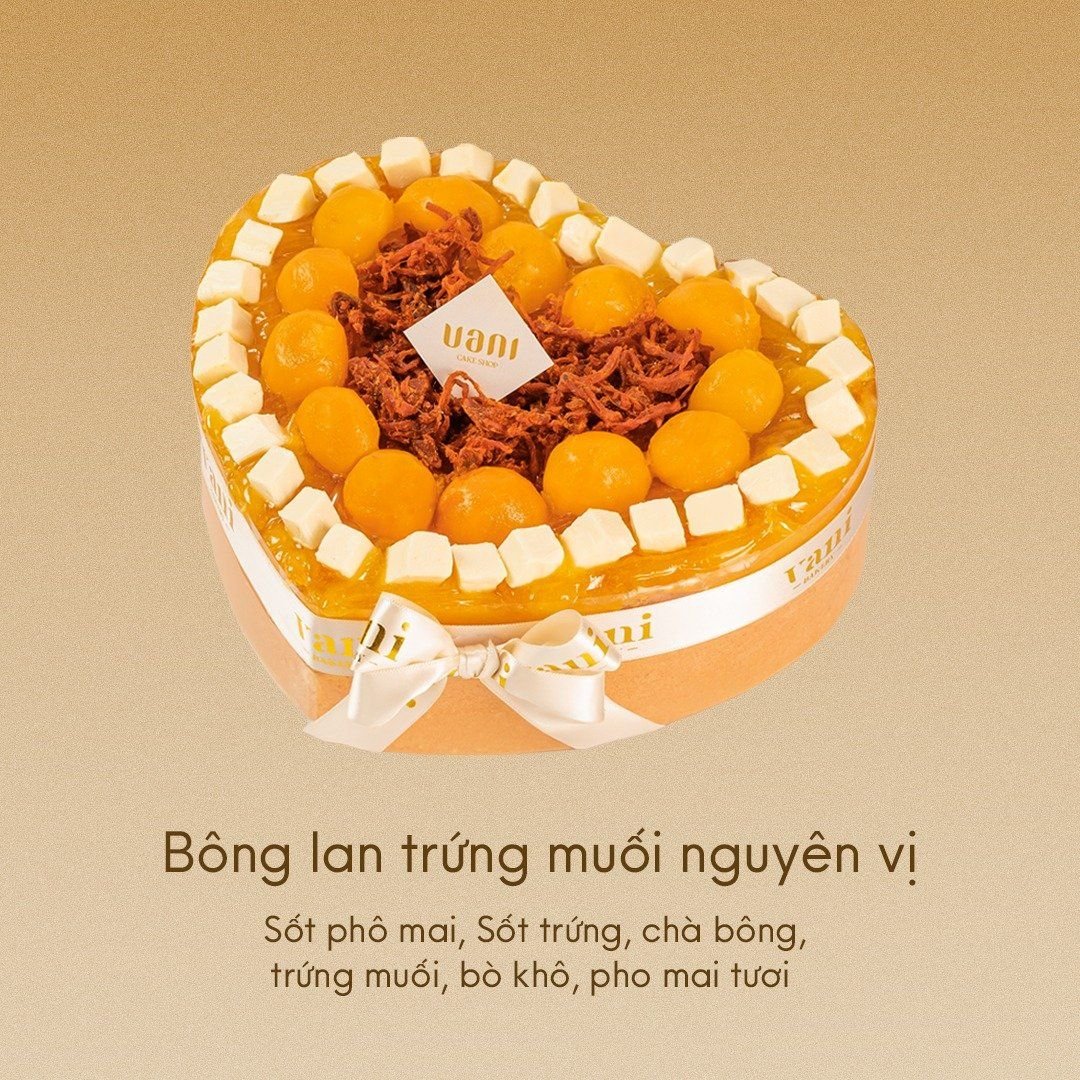 Mẫu bánh bông lan trứng muối - MTM028, Tiệm bánh kem Củi Bakery Đà Lạt