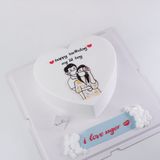  Bánh vẽ cặp đôi - Bánh kem sinh nhật Đà Nẵng 