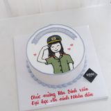  bánh kem vẽ bộ đội 