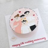  Bánh kem vẽ gia đình 