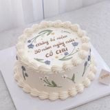  bánh kem trang trí hoa đơn giản 