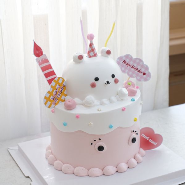  bánh kem trang trí gấu 