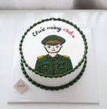  bánh kem vẽ chú bộ đội 