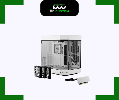  CASE HYTE Y60 FULL WHITE 3FAN, RISER CABLE 4.0 