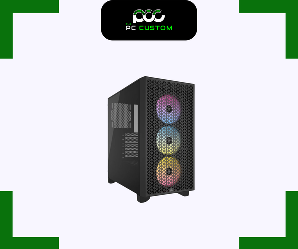  CORSAIR 3000D RGB TEMPERED GLASS MID TOWER BLACK/WHITE 