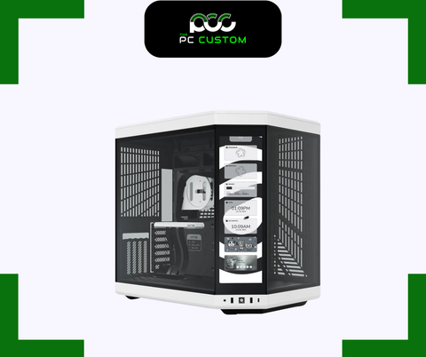  CASE HYTE Y70 BLACK WHITE 3FAN, RISER CABLE 4.0 