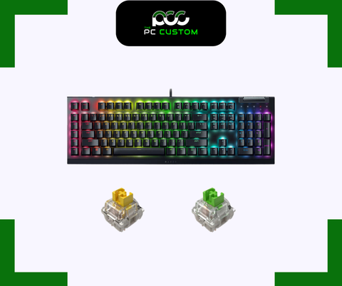  BÀN PHÍM CƠ RAZER BLACKWIDOW V4 X HYPERSPEED - GREEN SWITCH/YELLOW SWITCH 