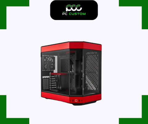  CASE HYTE Y60 BLACK RED 3FAN, RISER CABLE 4.0 