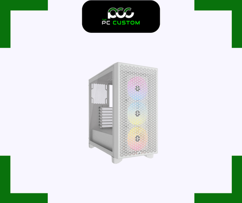  CORSAIR 3000D RGB TEMPERED GLASS MID TOWER BLACK/WHITE 