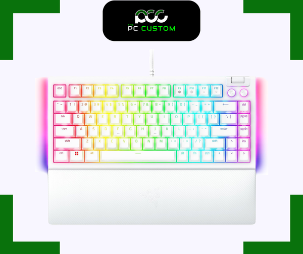  BÀN PHÍM CƠ RAZER BLACKWIDOW V4 75% - HOT SWAPPABLE MECHANICAL - WHITE EDITION - US LAYOUT - WORLD PACKAGING 